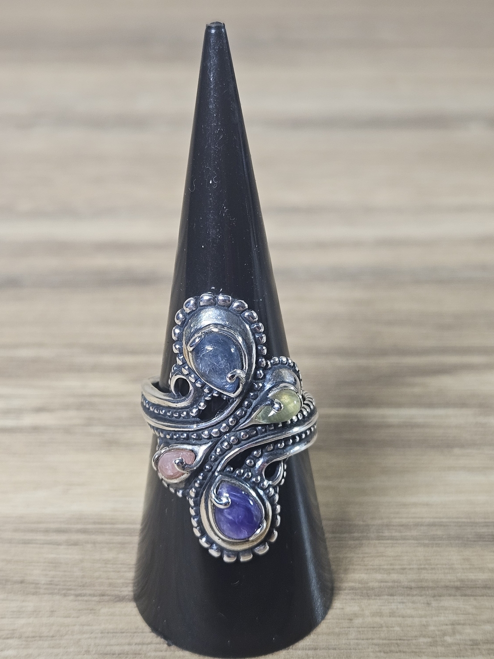 Carolyn Pollack Relios Windsong Collection Multi-Gemstone Ring Size 8.5